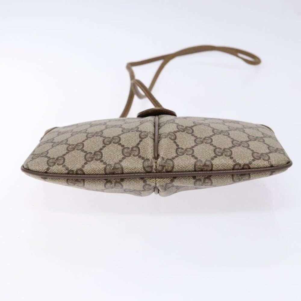 Authentic GUCCI GG Supreme Web Sherry Line Bag PVC Beige Gold 98 02 047 - Picture 12 of 16